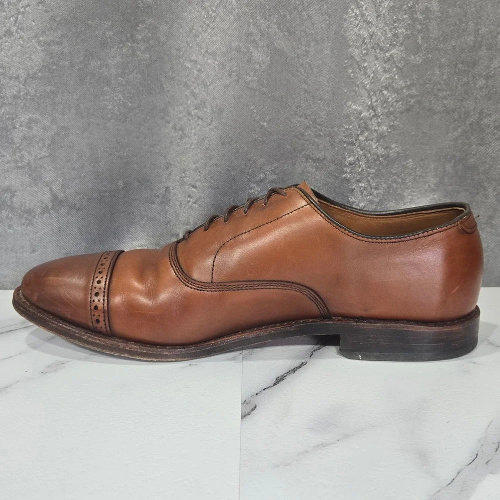 Allen Edmonds Dress Shoes Mens 9.5 EE Fifth Avenue Brown Leather Cap Toe Oxford